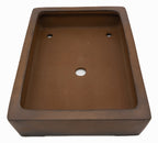 Suzuki Suzan Vintage Unglazed Rectangle Bonsai Pot 17"