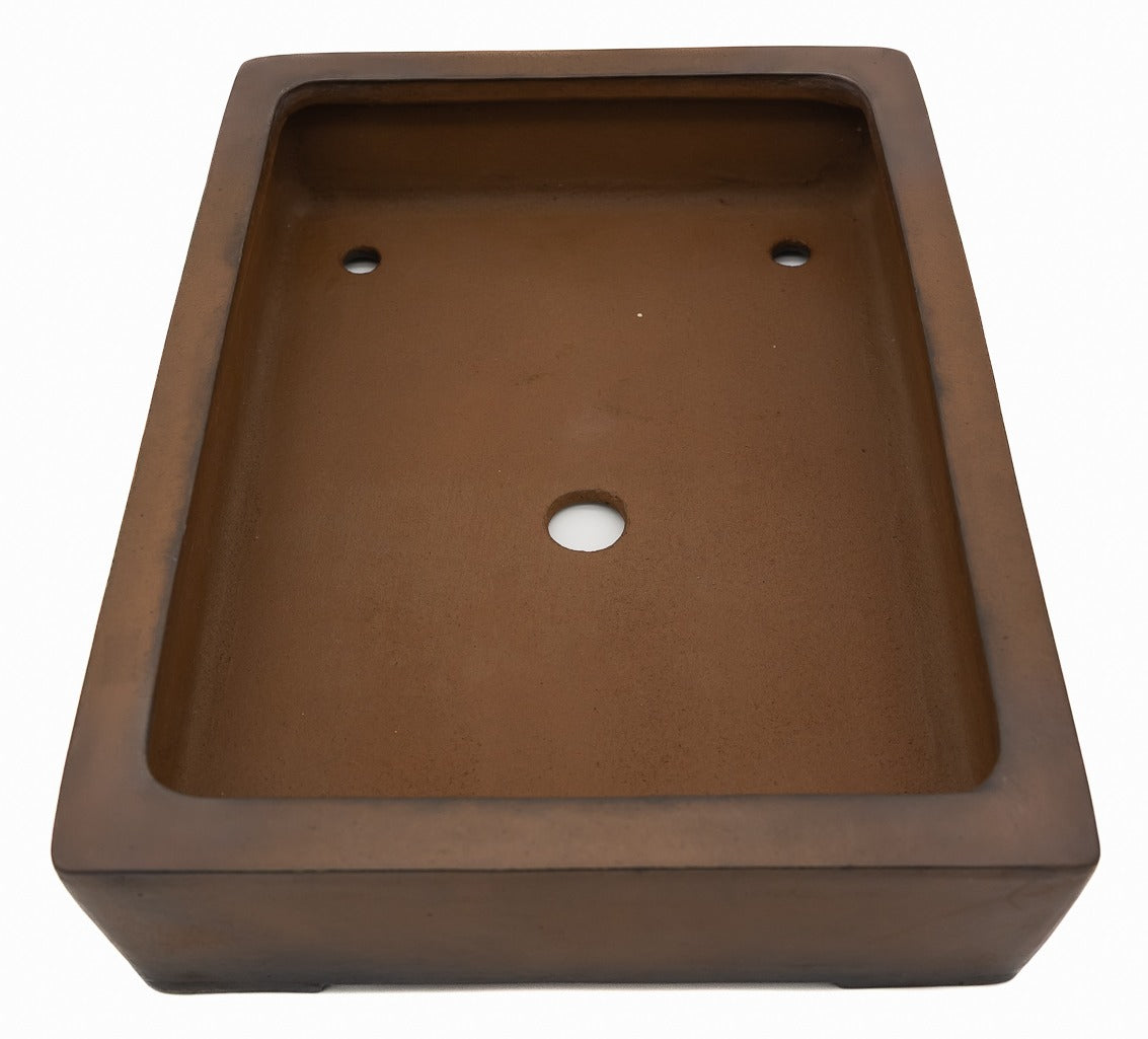 Suzuki Suzan Vintage Unglazed Rectangle Bonsai Pot 17"