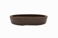 Large Oval Unglazed Japanese Bonsai Pot – Suzuki Suzan Kiln, Chop, Hand Placed Rivets, Smooth Finish, Bold Form