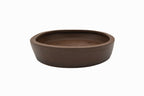 Large Oval Unglazed Japanese Bonsai Pot – Suzuki Suzan Kiln, Chop, Hand Placed Rivets, Smooth Finish, Bold Form