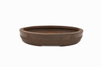 Large Rectangular Unglazed Japanese Bonsai Pot – Suzuki Suzan Kiln, Heavy Patina, Flat Rim, Smooth Texture, Square Cut Feet