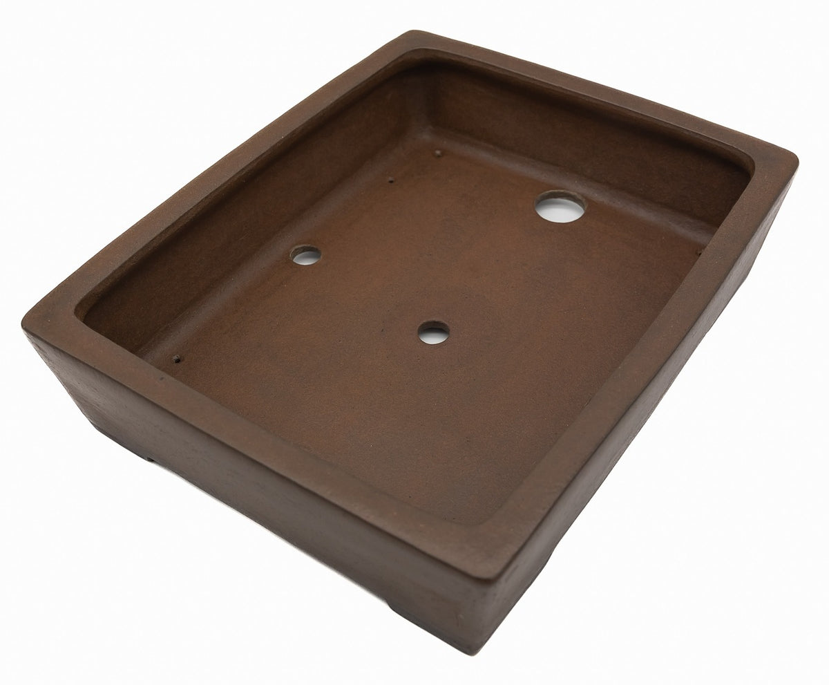 Gyouzan Nakano Yokizou 1st Gen Vintage Unglazed Rectangle Bonsai Pot