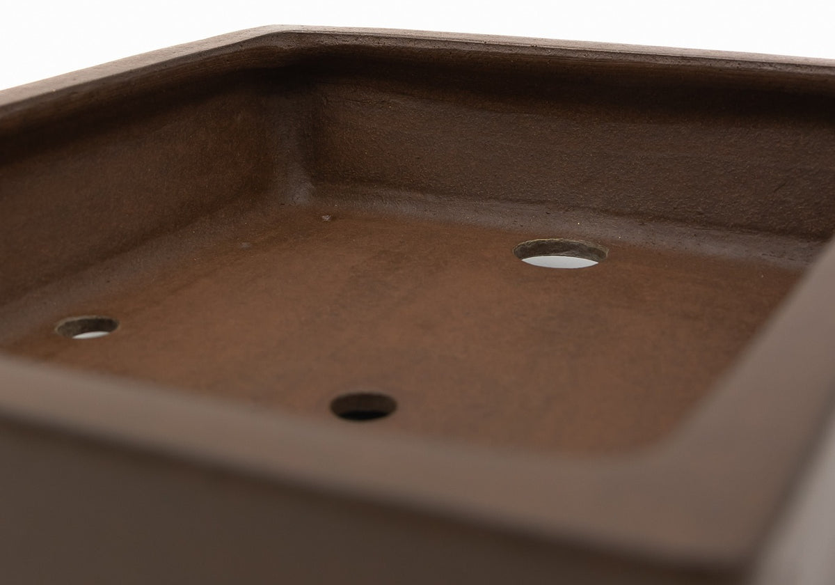 Gyouzan Nakano Yokizou 1st Gen Vintage Unglazed Rectangle Bonsai Pot