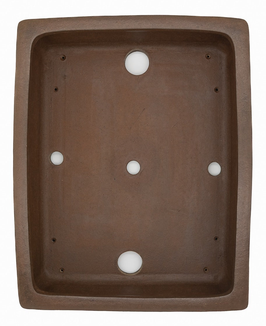 Gyouzan Nakano Yokizou 1st Gen Vintage Unglazed Rectangle Bonsai Pot