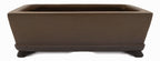 Nakano Yokizou 1st Gen Gyouzan Unglazed Rectangle Bonsai Pot 11.5"