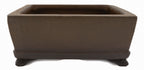 Nakano Yokizou 1st Gen Gyouzan Unglazed Rectangle Bonsai Pot 11.5"