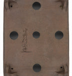 Nakano Yokizou 1st Gen Gyouzan Unglazed Rectangle Bonsai Pot 11.5"