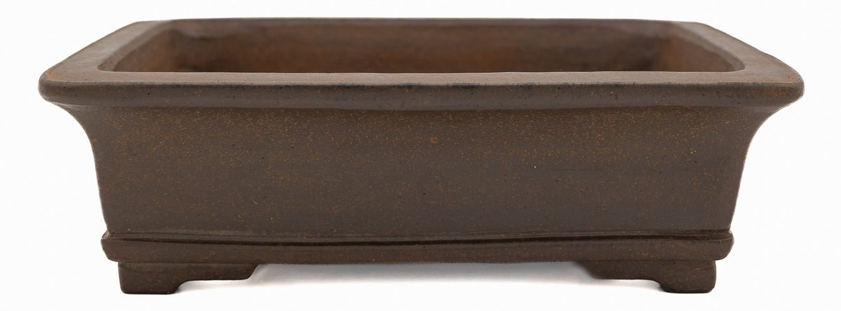 Gyouzan Nakano Yokizou 1st Gen Vintage Unglazed Rectangle Bonsai Pot 11"