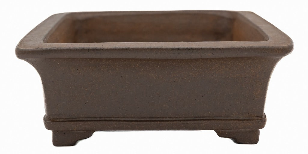 Gyouzan Nakano Yokizou 1st Gen Vintage Unglazed Rectangle Bonsai Pot 11"