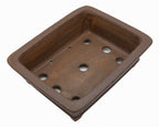 Gyouzan Nakano Yokizou 1st Gen Vintage Unglazed Rectangle Bonsai Pot 11"