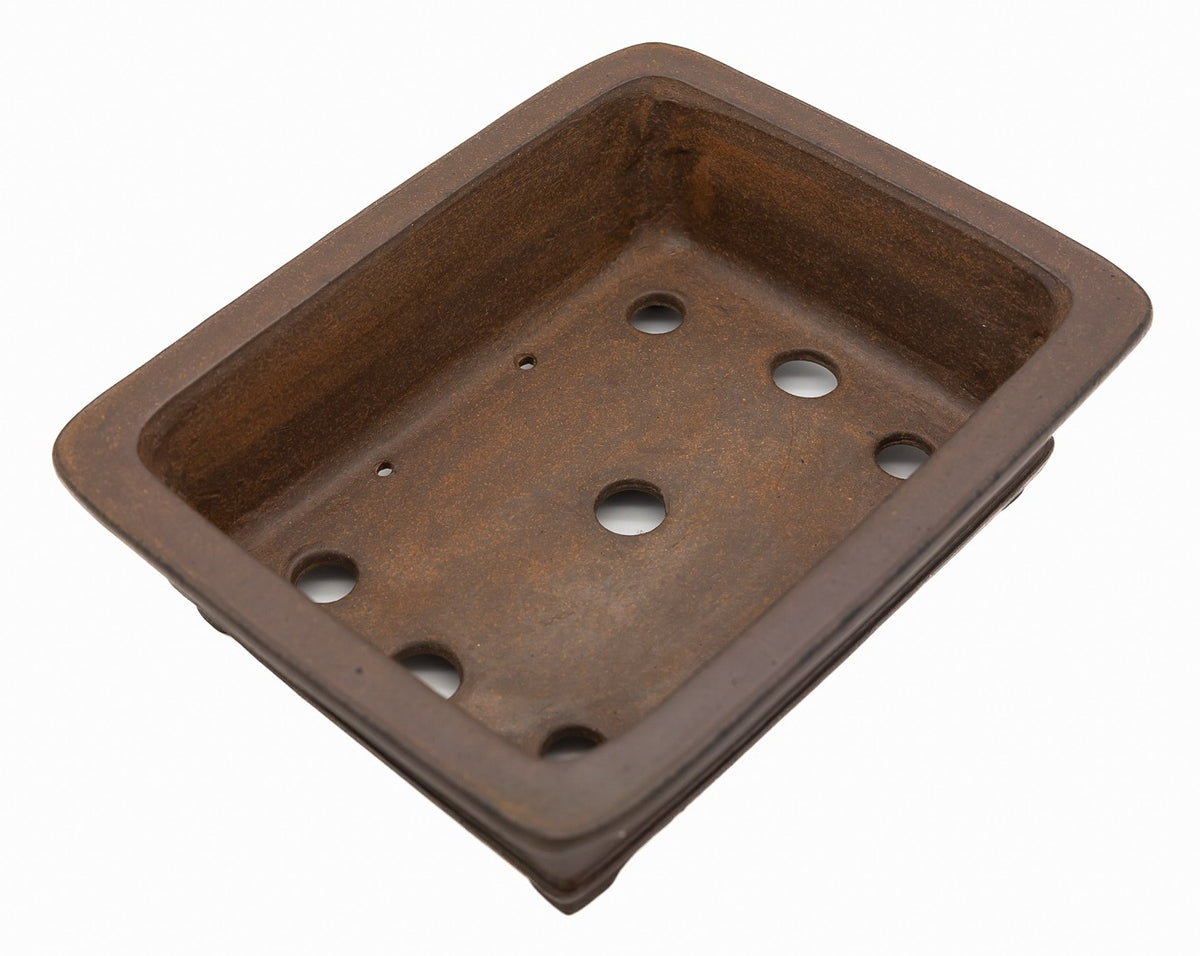 Gyouzan Nakano Yokizou 1st Gen Vintage Unglazed Rectangle Bonsai Pot 11"