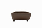 Medium Rectangular Unglazed Vintage Japanese Bonsai Pot – Gyouzan Kiln Nail Signature, 13x8.5x4.5, Unconventional Shape