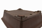 Large Rectangular Glazed Japanese Bonsai Pot – Gyouzan Kiln, Flat Rim, Decorative Bottom Border, Chop Mark