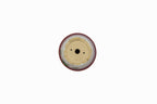 Small Round Biko Kiln Japanese Bonsai Pot – Two-Tone White Glaze with Crane Medallion, Chop and Nail Signed