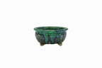 Small Round Glaze Japanese Bonsai Pot #747– Hand Formed Bushuan Kiln Chop