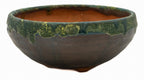Fukushige Bushuan Vintage Round Green Drip Glaze Bonsai Pot