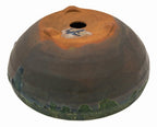 Fukushige Bushuan Vintage Round Green Drip Glaze Bonsai Pot