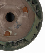 Bushuan Fukushige Vintage Round Green Bonsai Pot – Pronged Feet