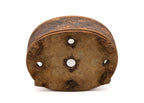 Large Oval Unglazed Sara Rayner Bonsai Pot – Nail Signature, Knob Feet, Crisp Lines, USA