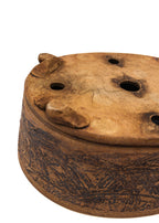 Large Oval Unglazed Sara Rayner Bonsai Pot – Nail Signature, Knob Feet, Crisp Lines, USA