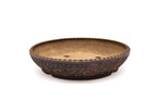 Large Round Unglazed Sara Rayner Bonsai Pot – USA Nail Signature, Rare Sharp Lines