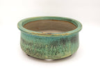 Large Oval Glazed Sara Rayner Bonsai Pot with Extended Flat Rim and Etched Feet – USA Nail Signature