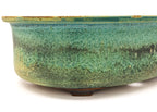 Large Oval Glazed Sara Rayner Bonsai Pot with Extended Flat Rim and Etched Feet – USA Nail Signature