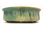 Large Oval Glazed Sara Rayner Bonsai Pot with Extended Flat Rim and Etched Feet – USA Nail Signature