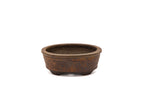 Small Oval Unglazed Sara Rayner Bonsai Pot – Rustic Flat Rim Vintage USA Nail Signed