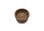 Small Oval Unglazed Sara Rayner Bonsai Pot – Rustic Flat Rim Vintage USA Nail Signed