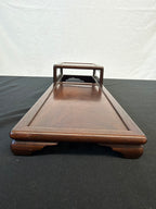 Two-Level Japanese Rosewood Display Stand, 20" Long