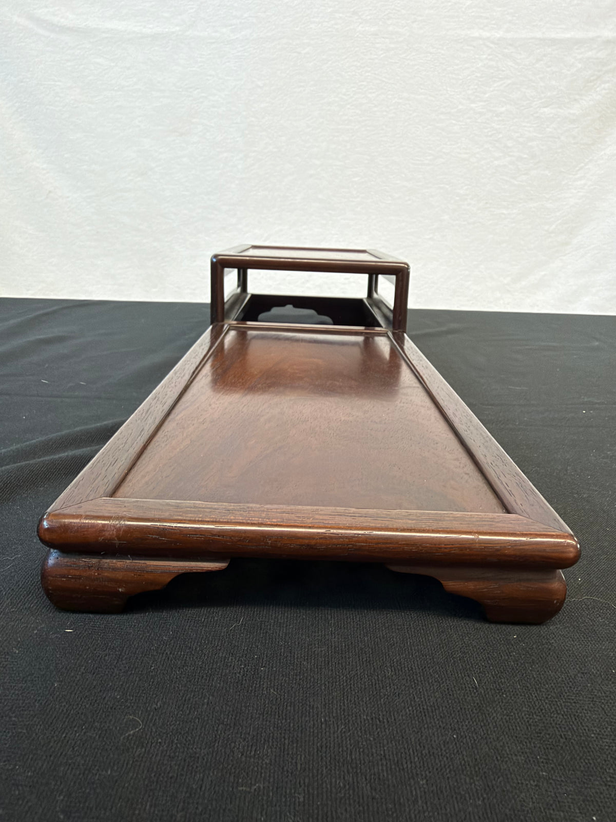 Two-Level Japanese Rosewood Display Stand, 20" Long