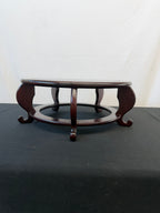 Round Japanese Rosewood Display Stand, 17.75", Scroll Feet