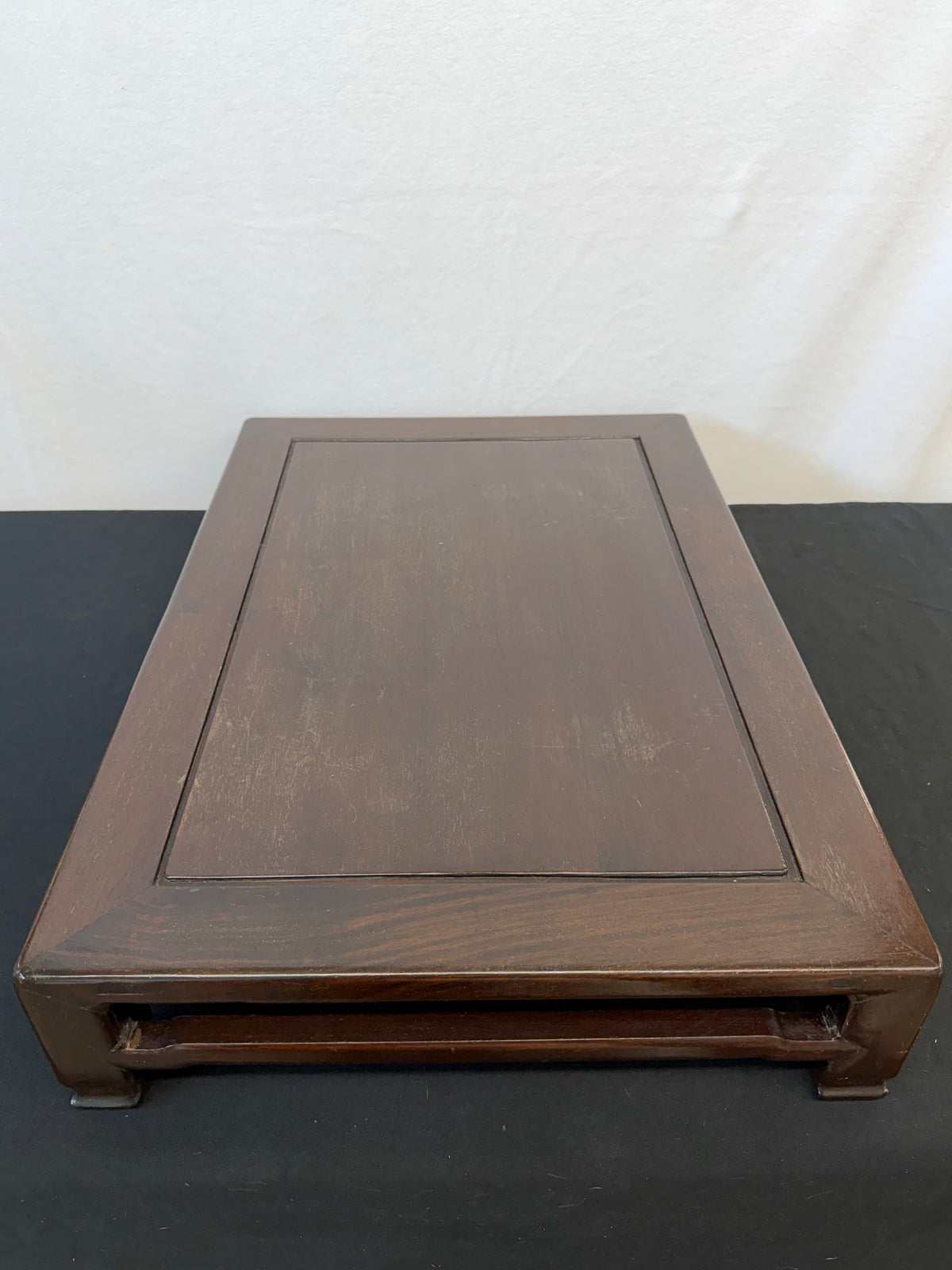 Low Japanese Hardwood Display Table, 29.5" x 20.5", Hoof Feet