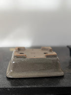 Shibakatsu Grey Crackle Rectangle – Celadon Tone, Chop Stamped