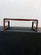 Japanese Rosewood Display Table, 29.5" x 16.25", 10.5" Tall, Carved Scroll Feet