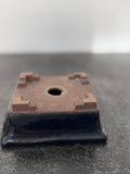 Syunzan Navy Gloss Rectangle – Coarse Clay, Step-Cut Feet