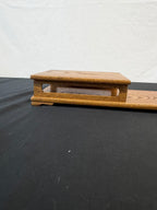 Two-Level Japanese Display Stand, Light Figured Hardwood, 20" Long
