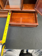 Japanese Rosewood Display Cabinet (Kazaridana), Doors, Drawers, Carved Bamboo Panel