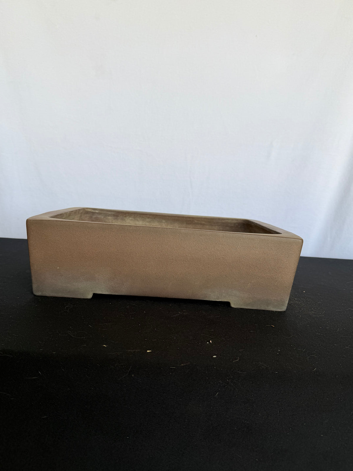 16.5x12.5x4.75 Inch Gyouzan Rectangle Bonsai Pot – Unglazed, Chop Marked