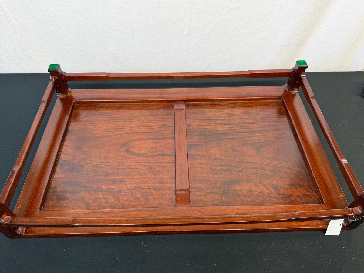 Show-Quality Japanese Rosewood Display Table, 30" x 18.5", Figured Panel