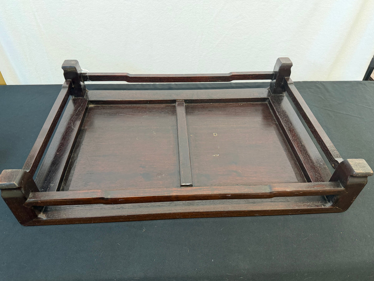 Low Japanese Hardwood Display Table, 29.5" x 20.5", Hoof Feet