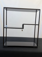 Japanese Rosewood Display Shelf (Kazaridana), Stepped Middle Shelf, 23.5" Tall