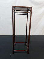 Tall Square Hardwood Stand with Double Rails, Seal Marked