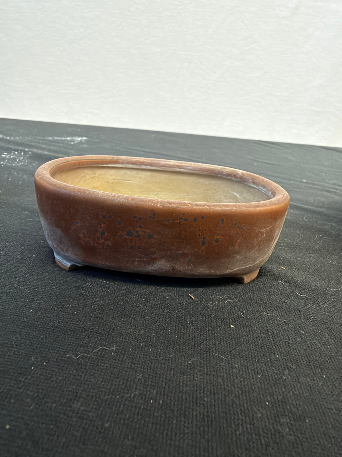 3.25x2.5 Inch Itusou Round Bonsai Pot – Speckled Grey-Green Glaze