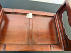Japanese Rosewood Waterfall Display Table, 27.5" x 19", Cloud-Cut Panel Ends