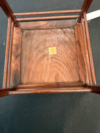 Tall Square Hardwood Stand with Double Rails, Seal Marked
