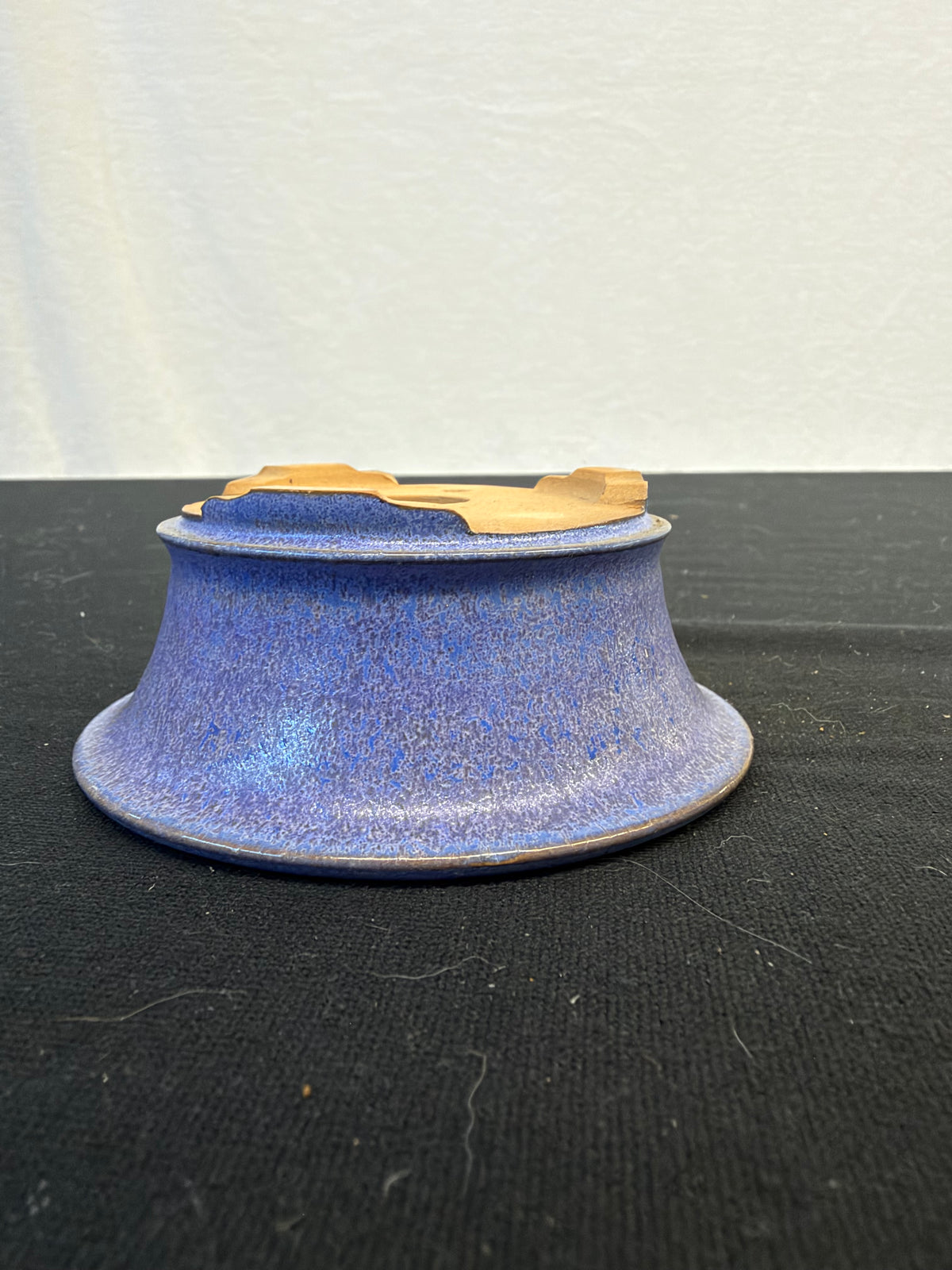 3.5x1.75 Inch Yozan Round Bonsai Pot – Purple Glaze