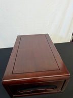 Japanese Rosewood Waterfall Display Table, 27.5" x 19", Cloud-Cut Panel Ends