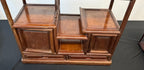 Japanese Rosewood Display Cabinet (Kazaridana), Doors, Drawers, Carved Bamboo Panel